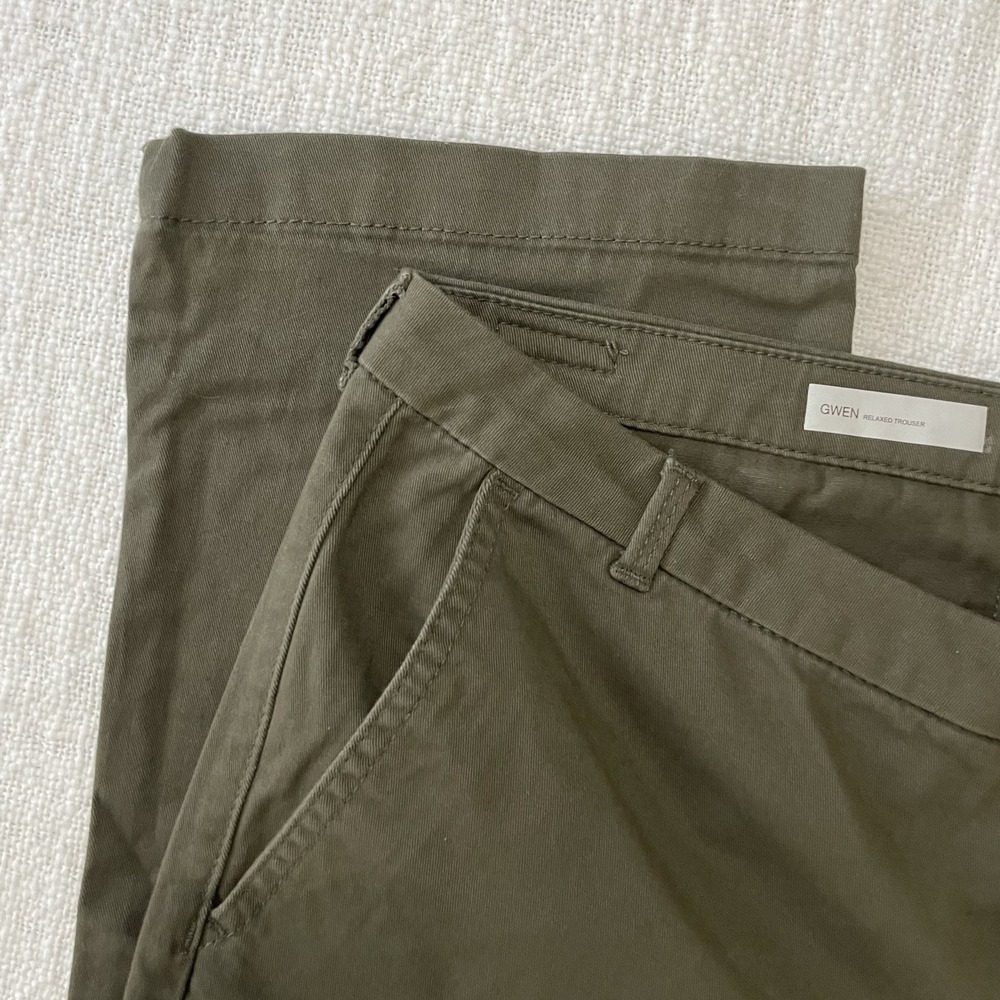 KUT‎ From The Kloth Pants Women's 12 Gwen Relaxed Trouser Olive Green Nice - Picture 5 of 8